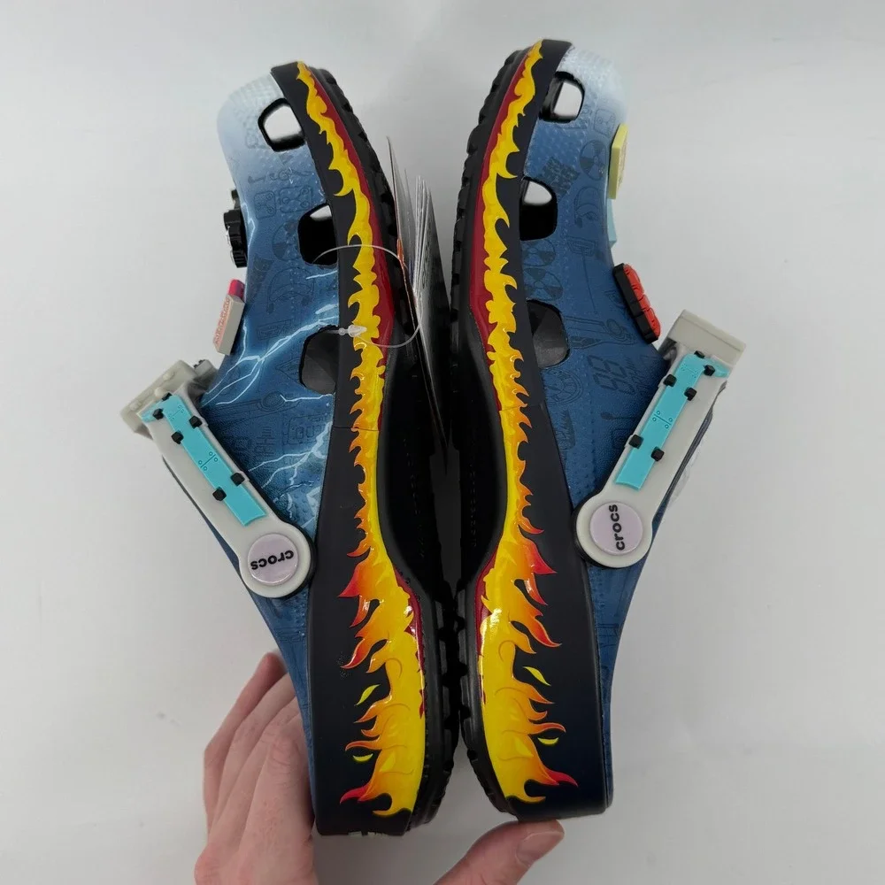 Crocs Back to The Future Classic Clogs Men 7/Women 9 Jibbitz Light Up 211503-90H